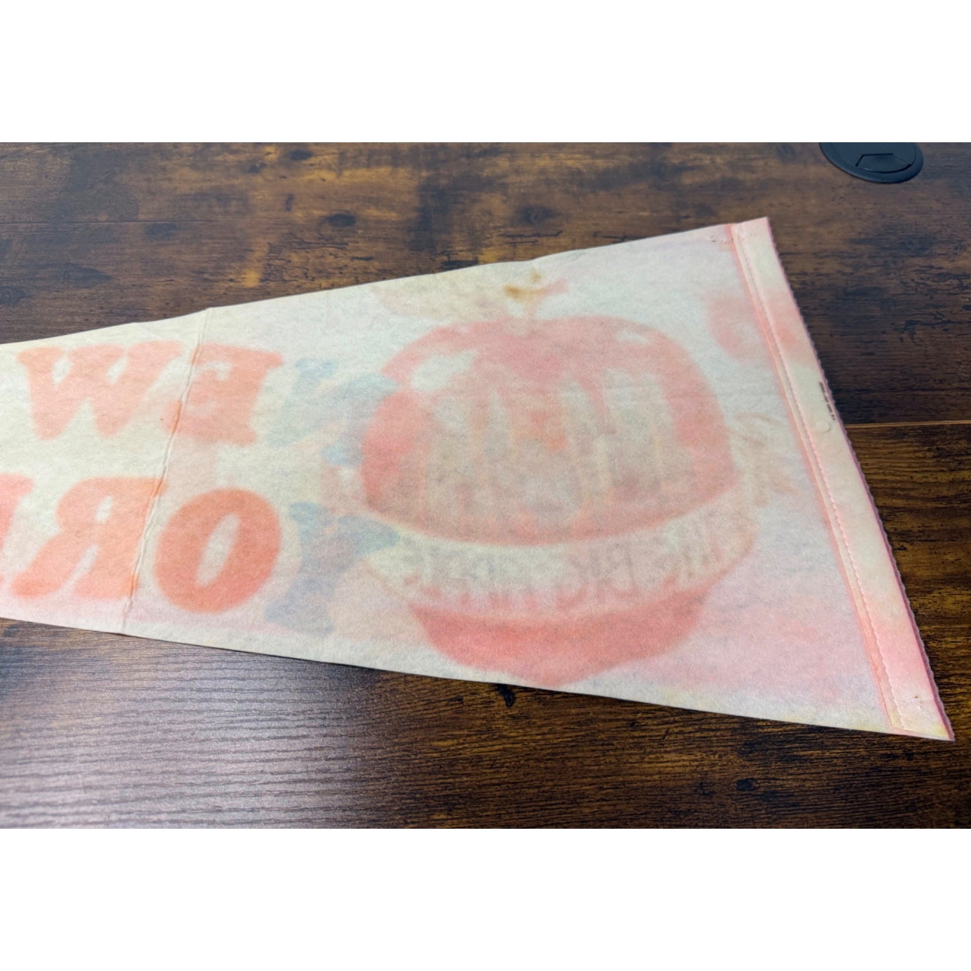 Vintage New York City "The Big Apple" Felt Pennant With Skyline Art