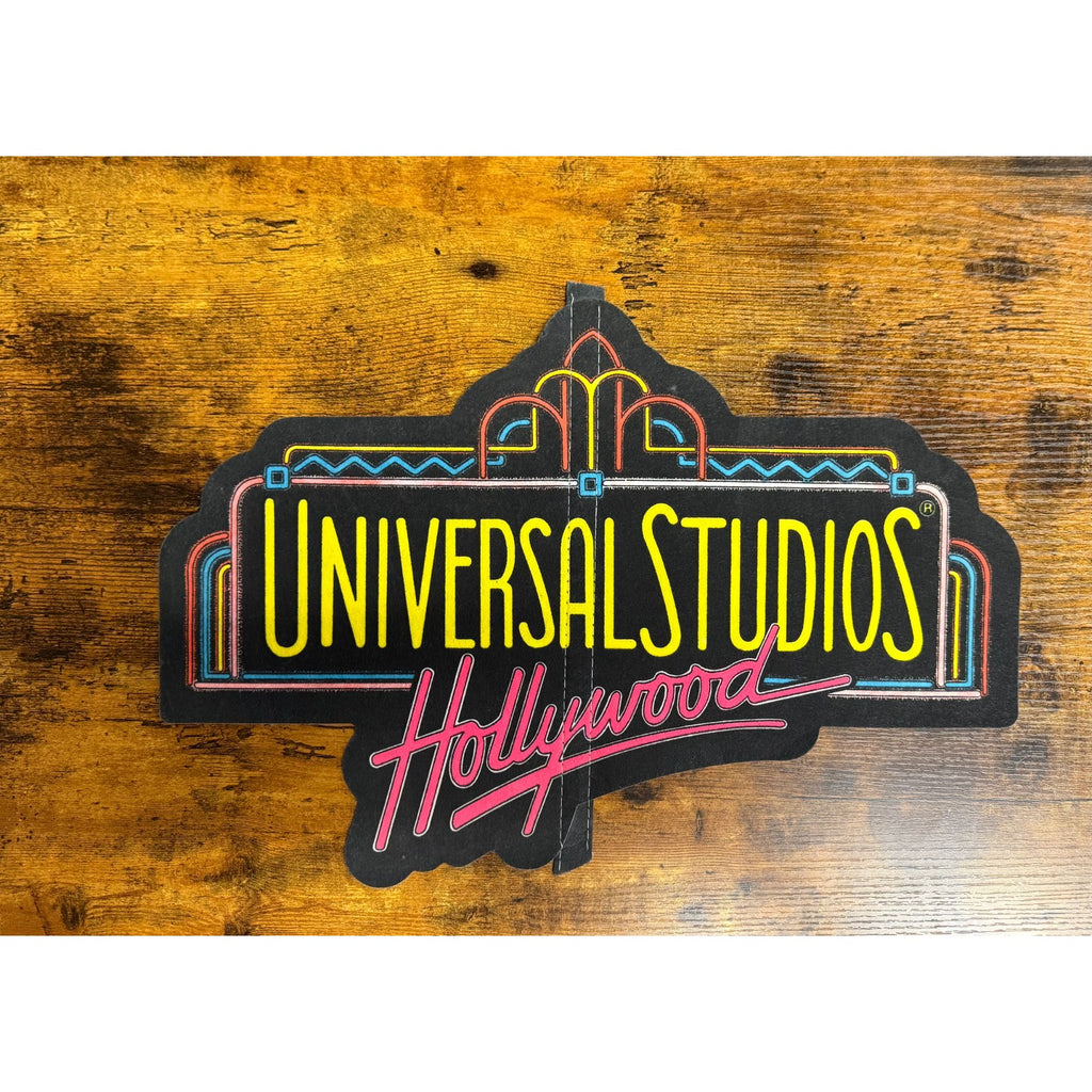 Universal Studios Hollywood Retro Neon Logo Vinyl Decal Sticker