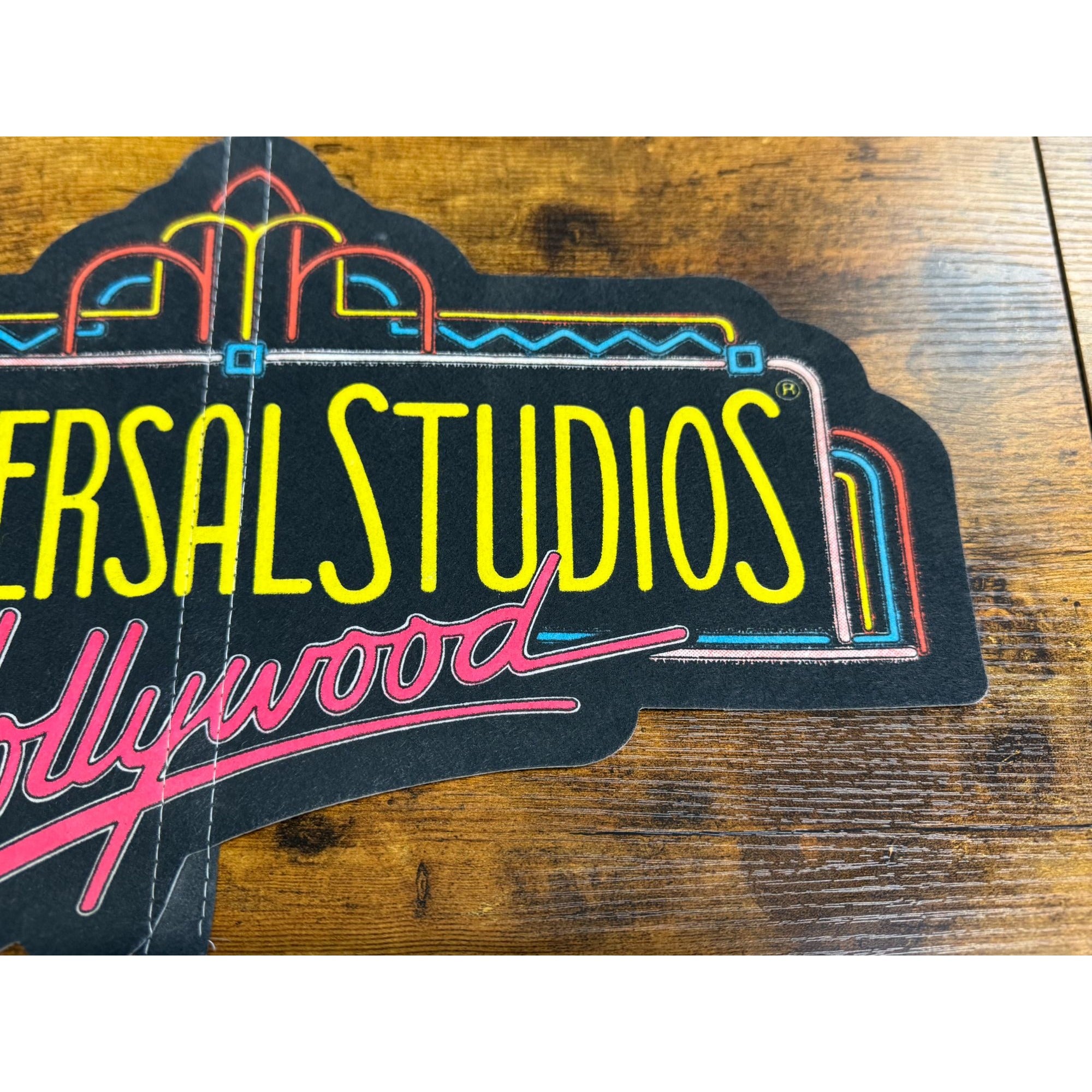 Universal Studios Hollywood Retro Neon Logo Vinyl Decal Sticker