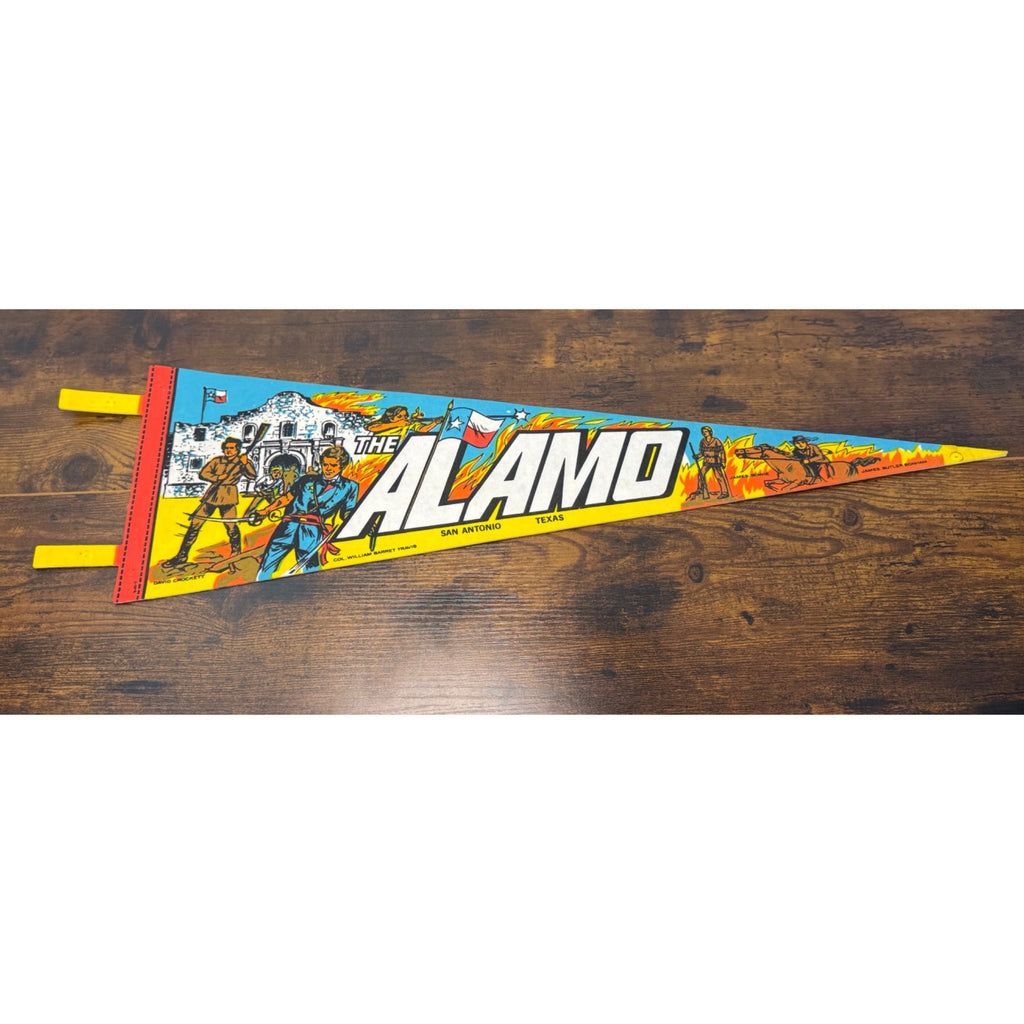The Alamo Vintage Felt Pennant San Antonio Texas Souvenir 25 inches