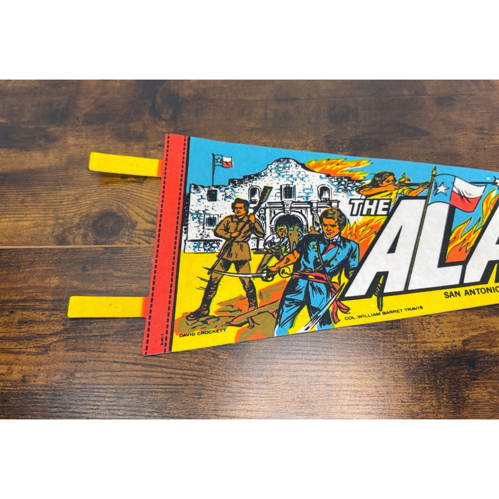 The Alamo Vintage Felt Pennant San Antonio Texas Souvenir 25 inches