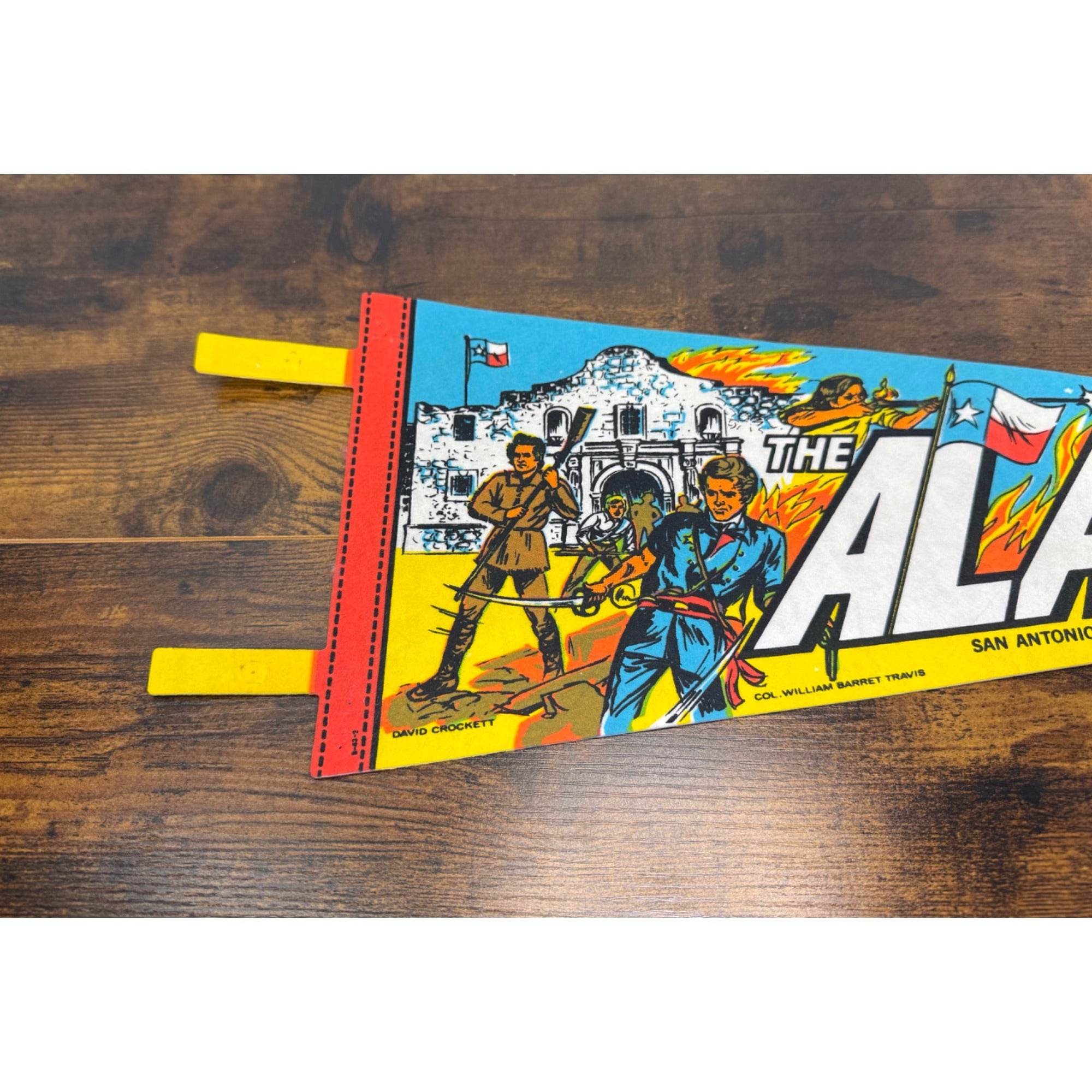 The Alamo Vintage Felt Pennant San Antonio Texas Souvenir 25 inches