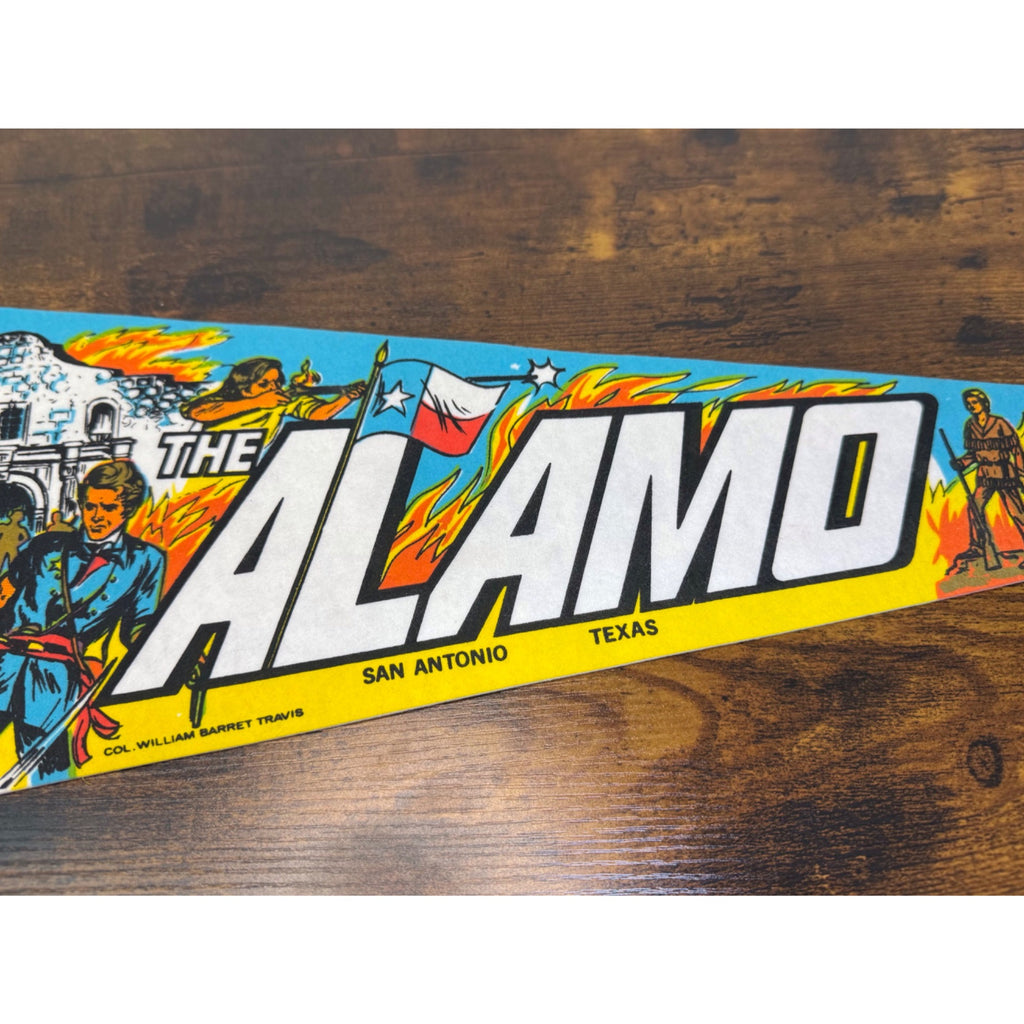 The Alamo Vintage Felt Pennant San Antonio Texas Souvenir 25 inches