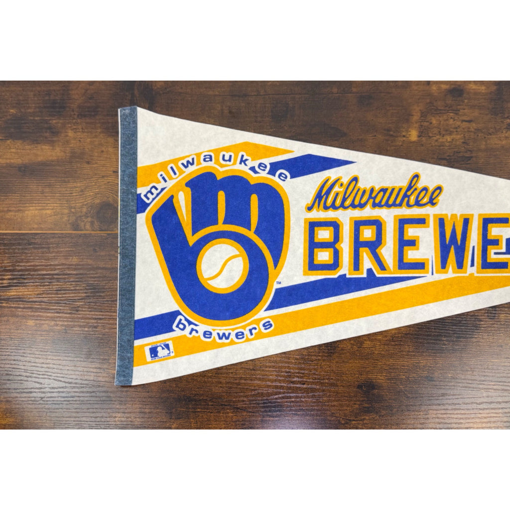 Milwaukee Brewers MLB Team Felt Pennant - Blue & Gold Sports Memorabilia