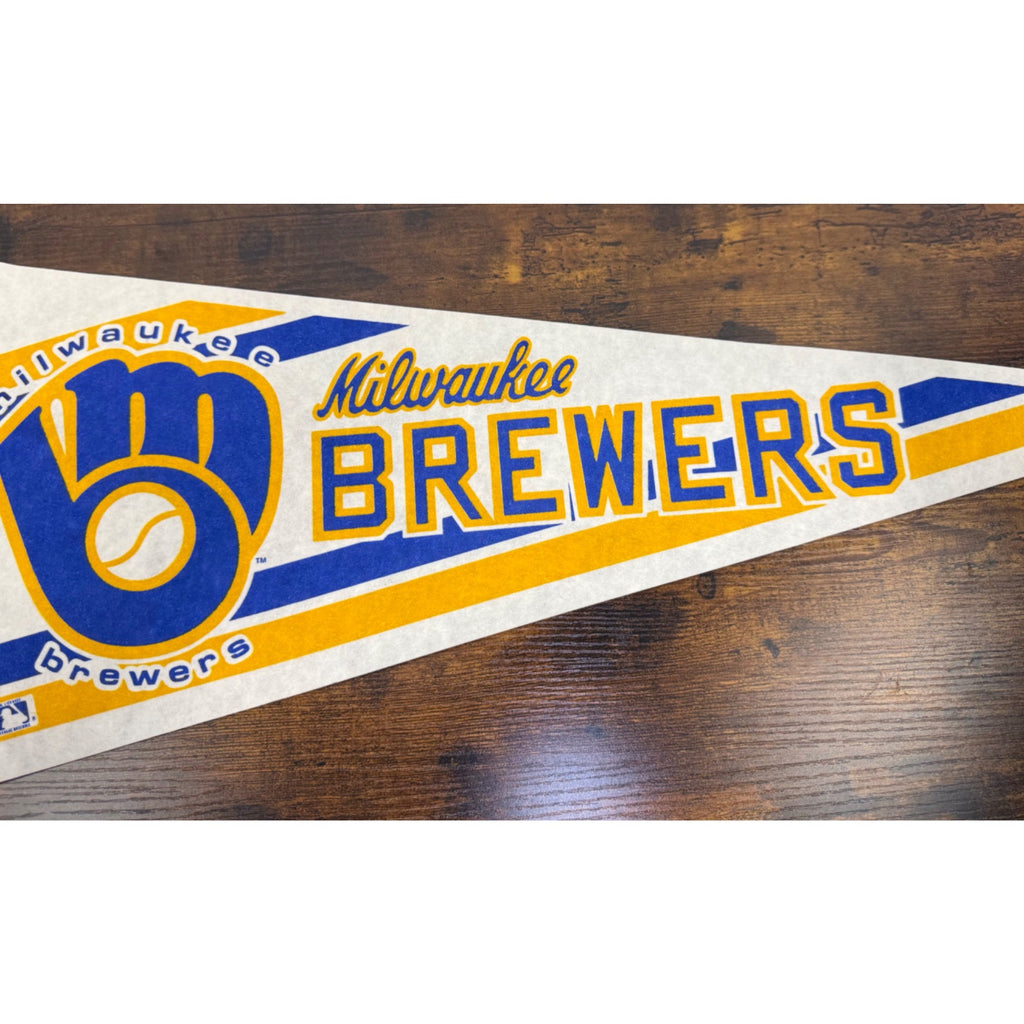 Milwaukee Brewers MLB Team Felt Pennant - Blue & Gold Sports Memorabilia