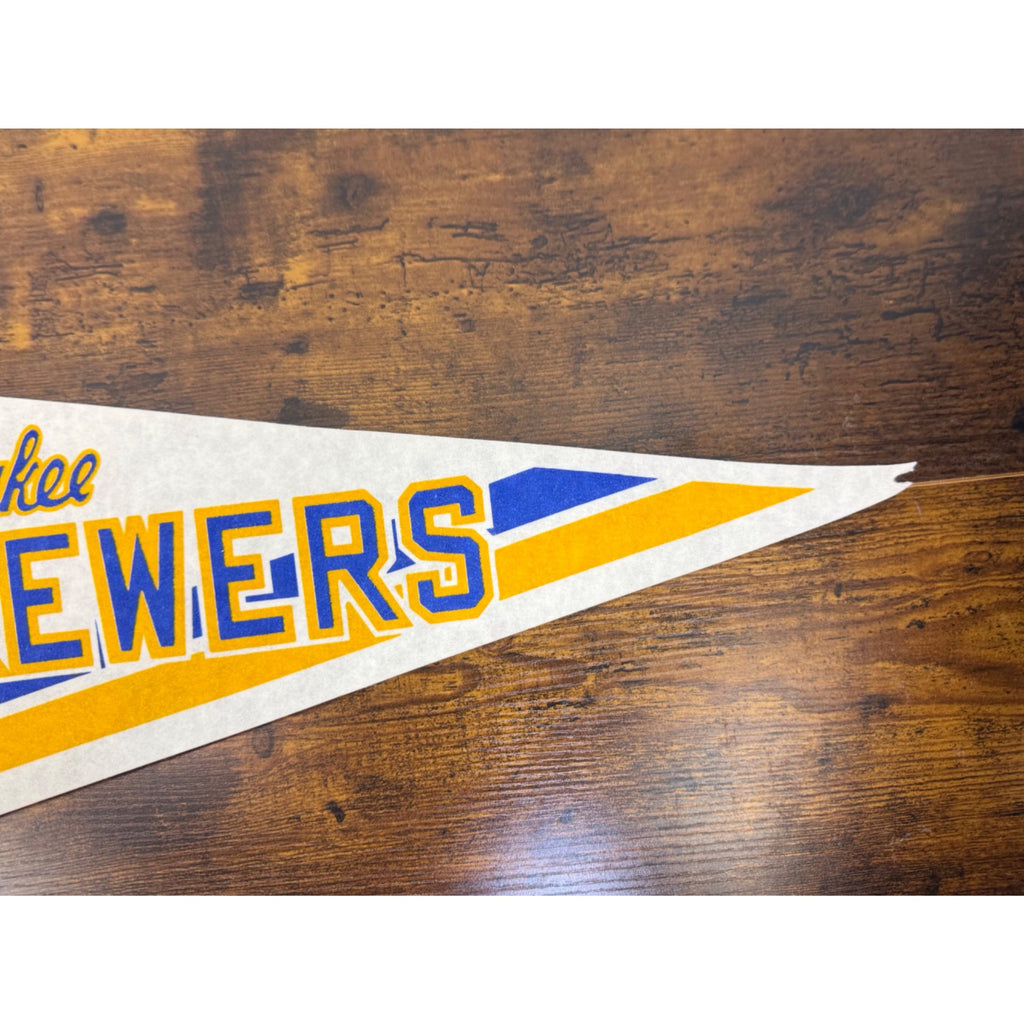 Milwaukee Brewers MLB Team Felt Pennant - Blue & Gold Sports Memorabilia