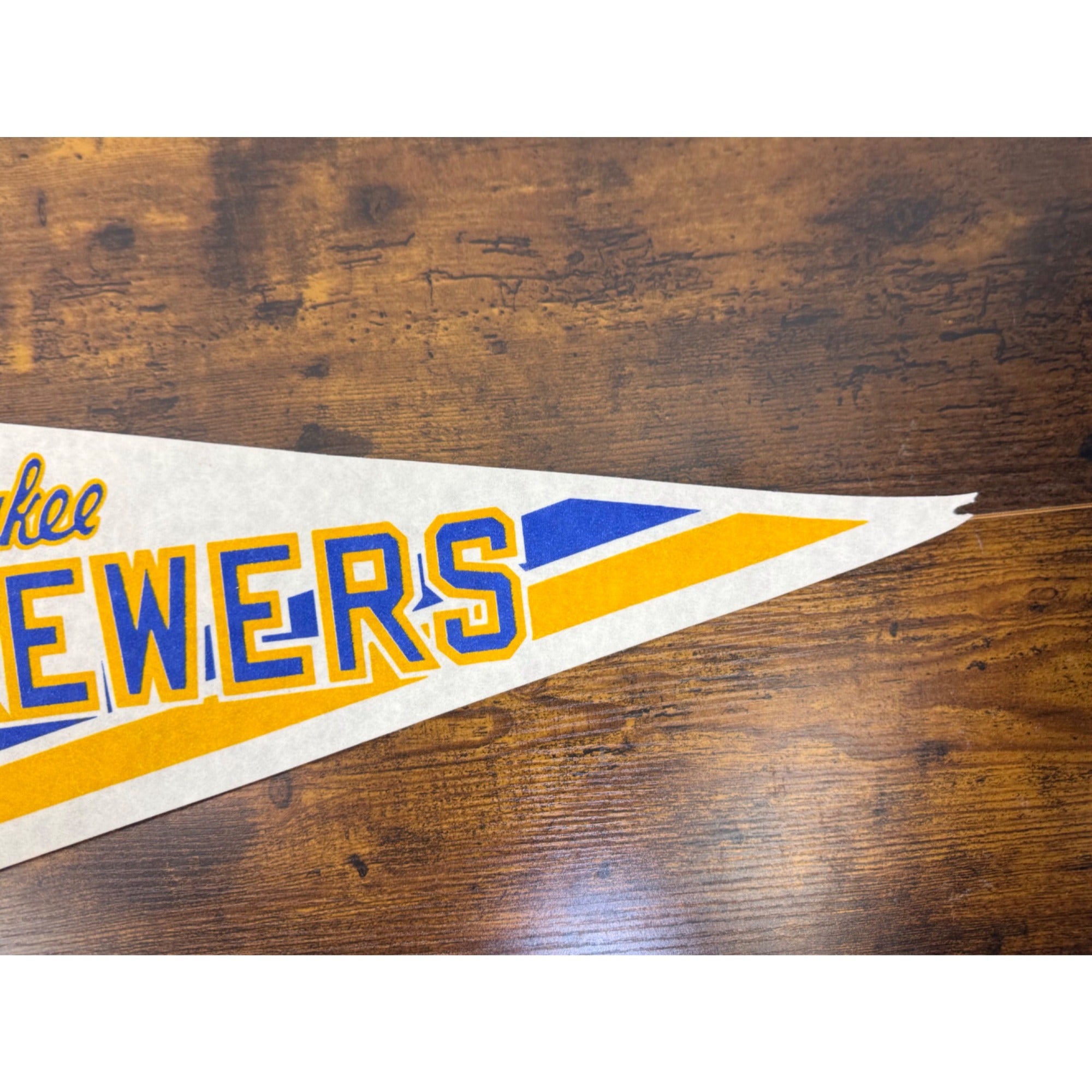 Milwaukee Brewers MLB Team Felt Pennant - Blue & Gold Sports Memorabilia