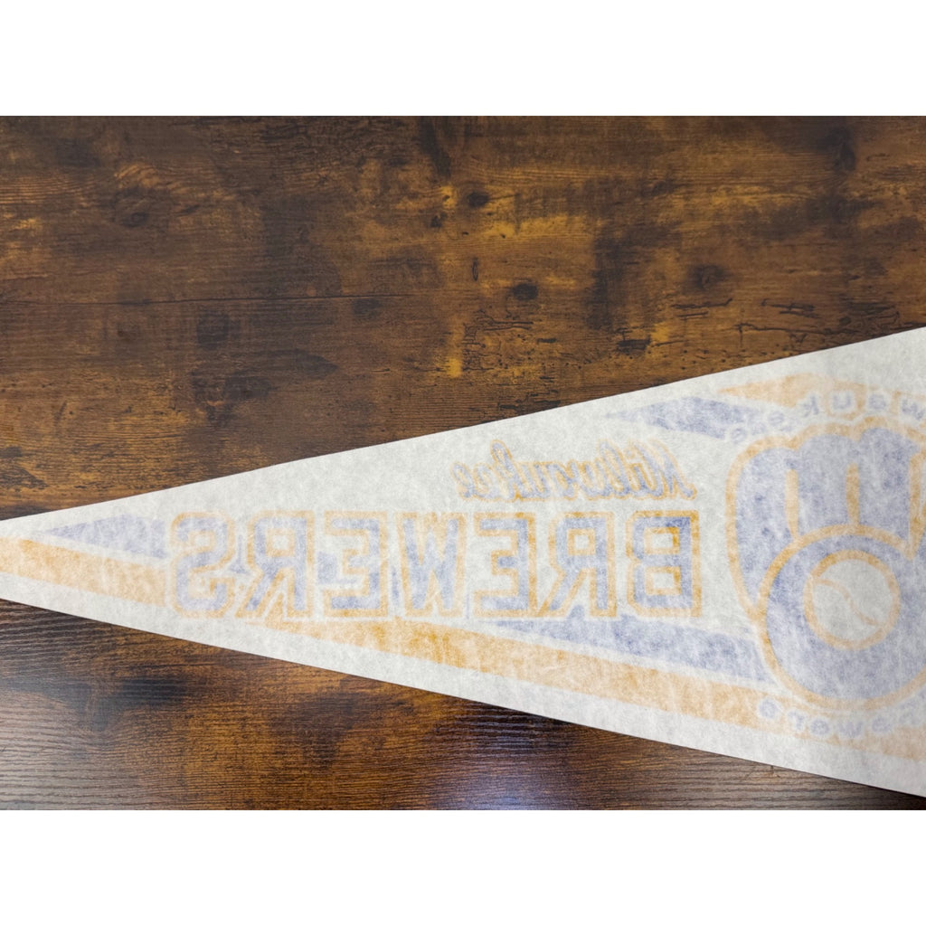 Milwaukee Brewers MLB Team Felt Pennant - Blue & Gold Sports Memorabilia