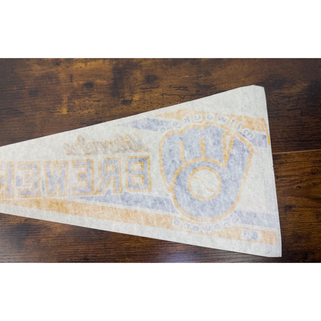 Milwaukee Brewers MLB Team Felt Pennant - Blue & Gold Sports Memorabilia