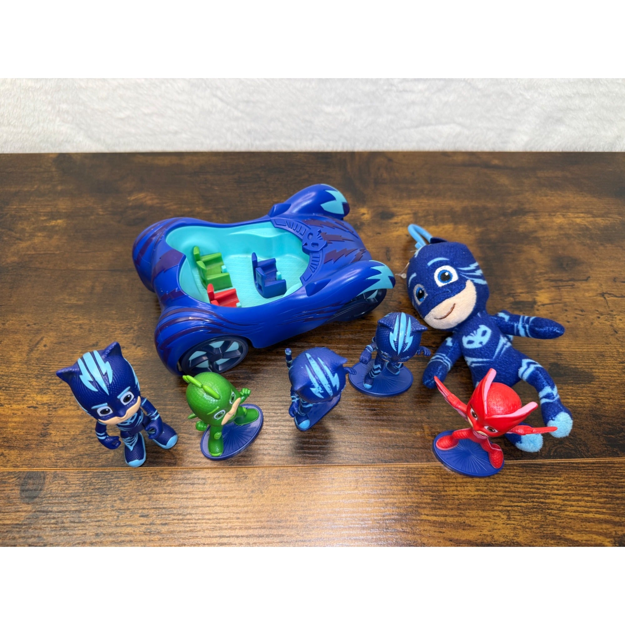 PJ Masks Catboy Car Toy Set With Figures & Plush - 7-Piece Play Bundle