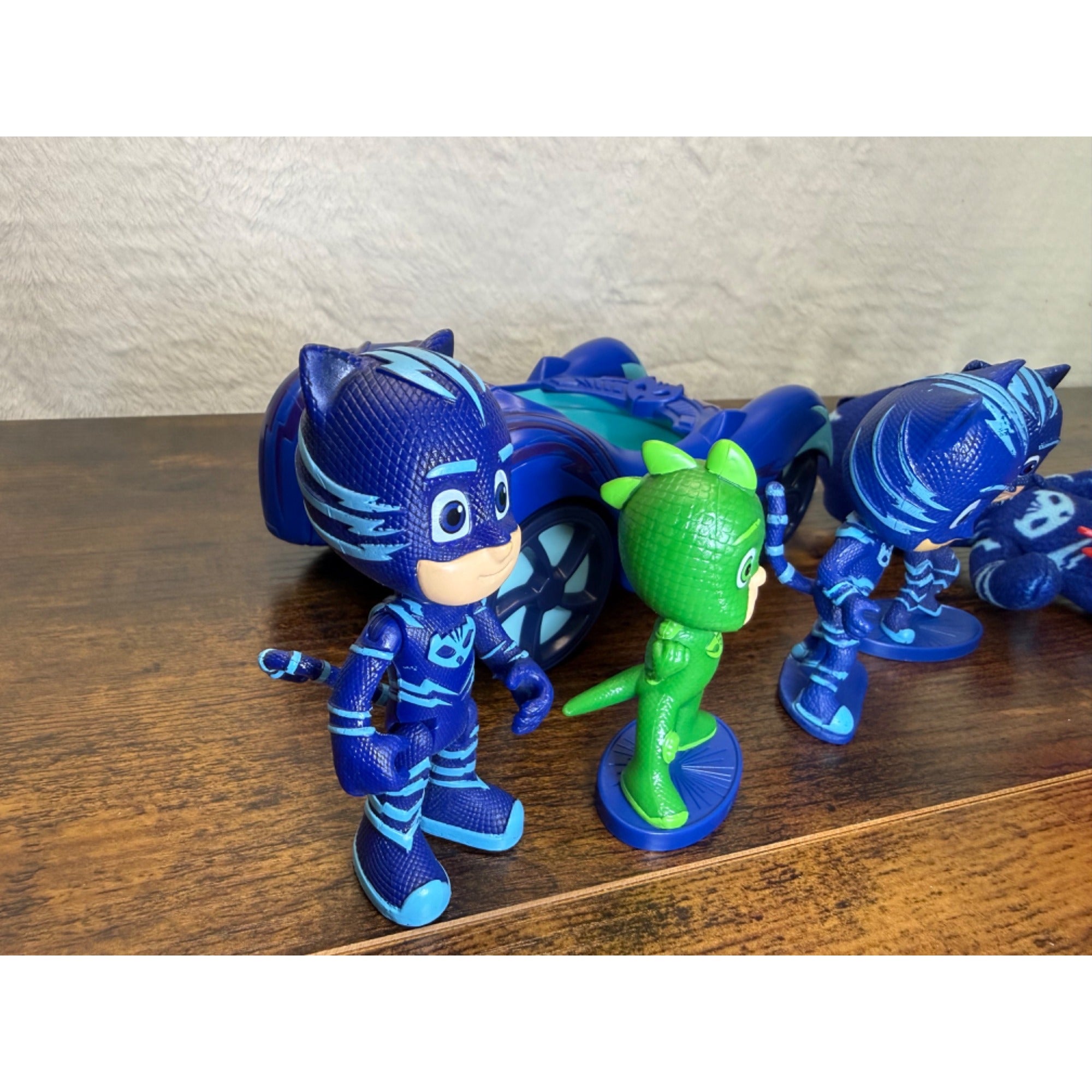 PJ Masks Catboy Car Toy Set With Figures & Plush - 7-Piece Play Bundle