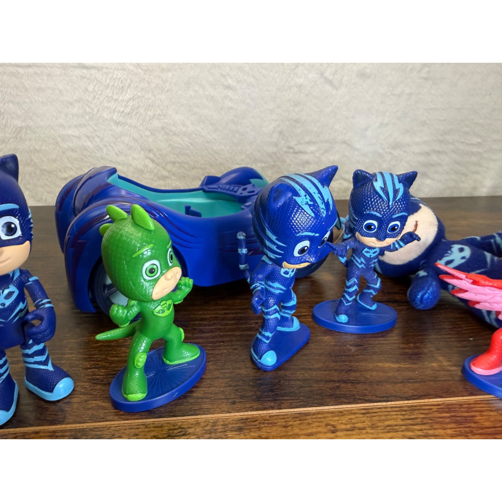 PJ Masks Catboy Car Toy Set With Figures & Plush - 7-Piece Play Bundle