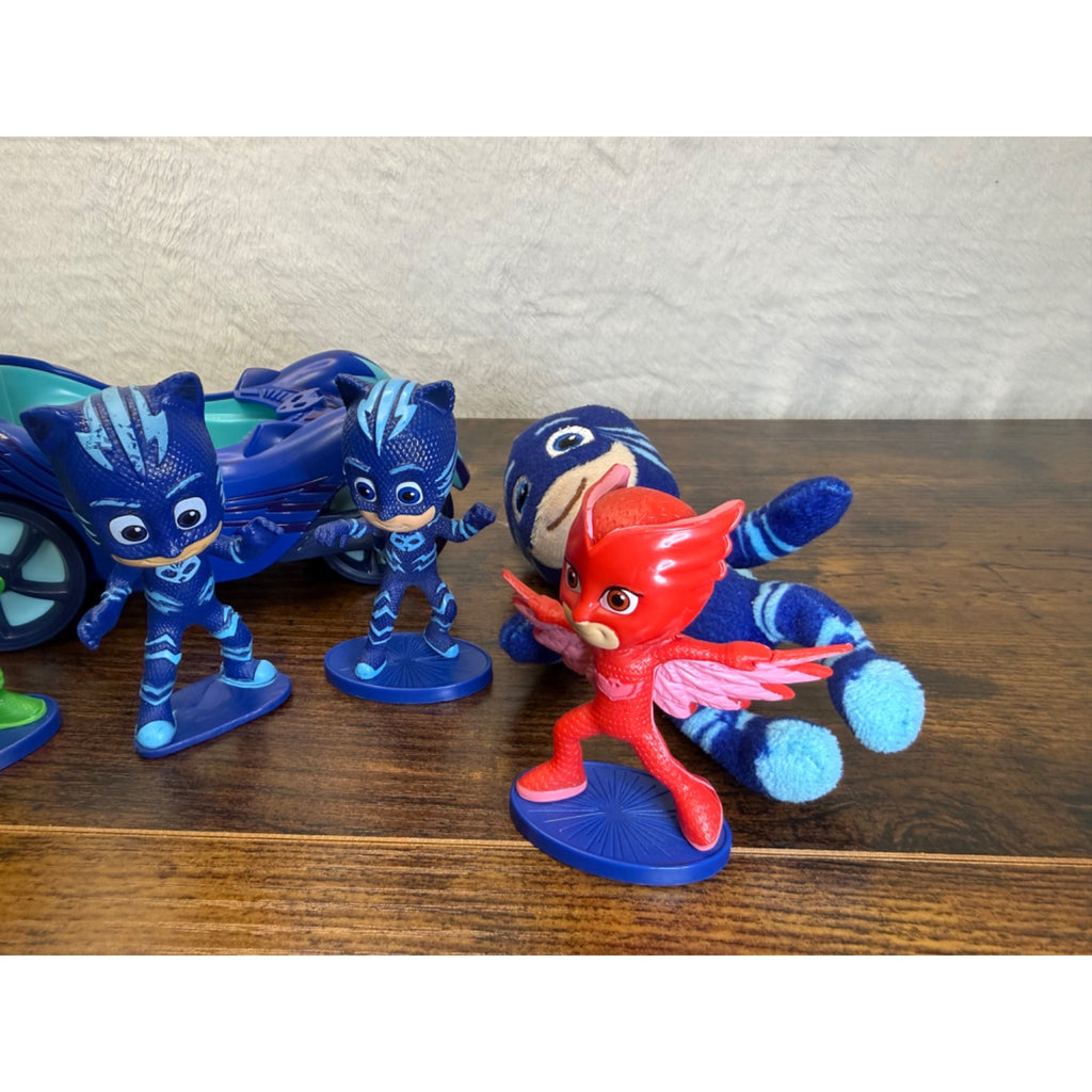 PJ Masks Catboy Car Toy Set With Figures & Plush - 7-Piece Play Bundle
