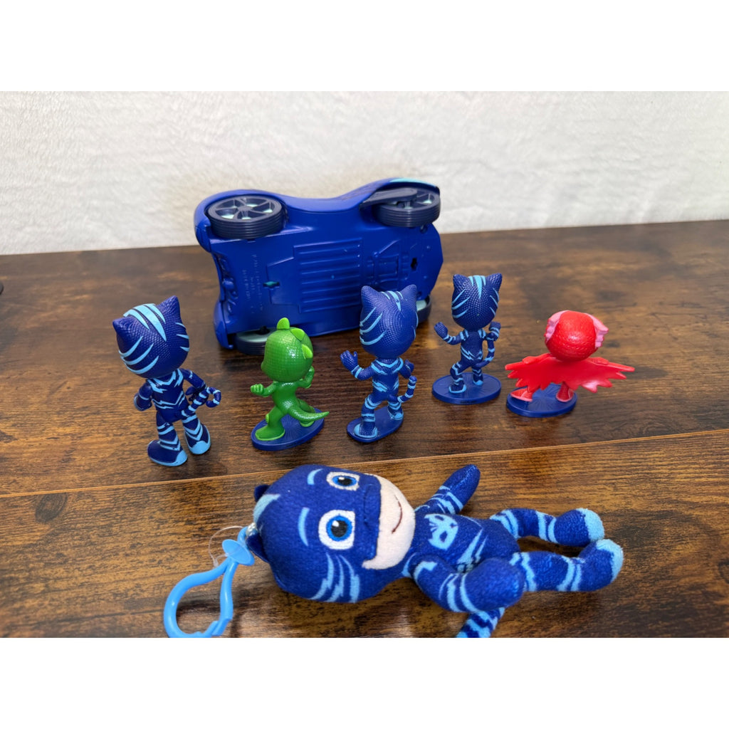 PJ Masks Catboy Car Toy Set With Figures & Plush - 7-Piece Play Bundle