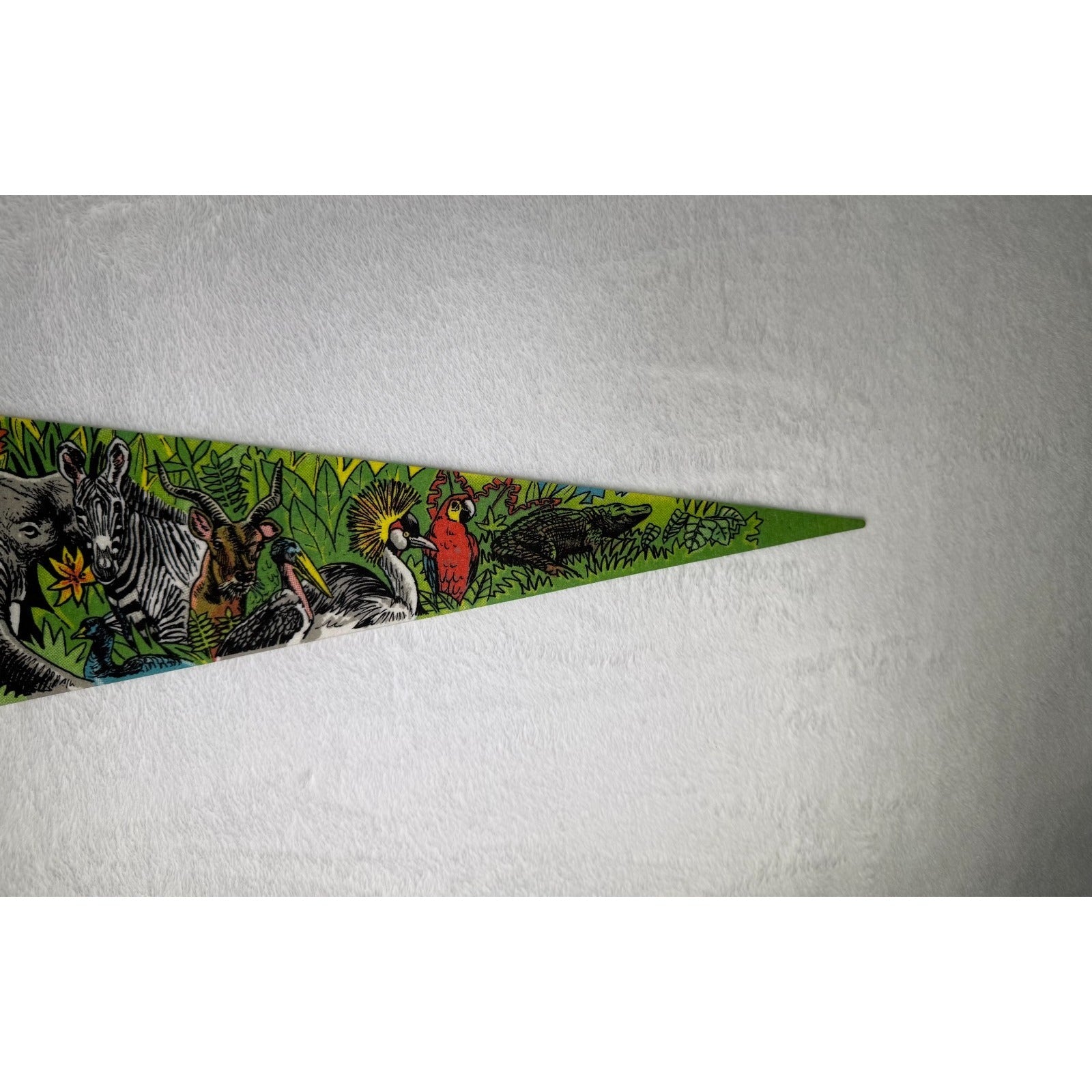 Vintage Lion Country Safari Pennant West Palm Beach Florida Souvenir Flag