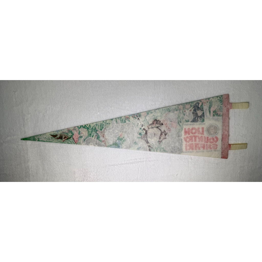 Vintage Lion Country Safari Pennant West Palm Beach Florida Souvenir Flag
