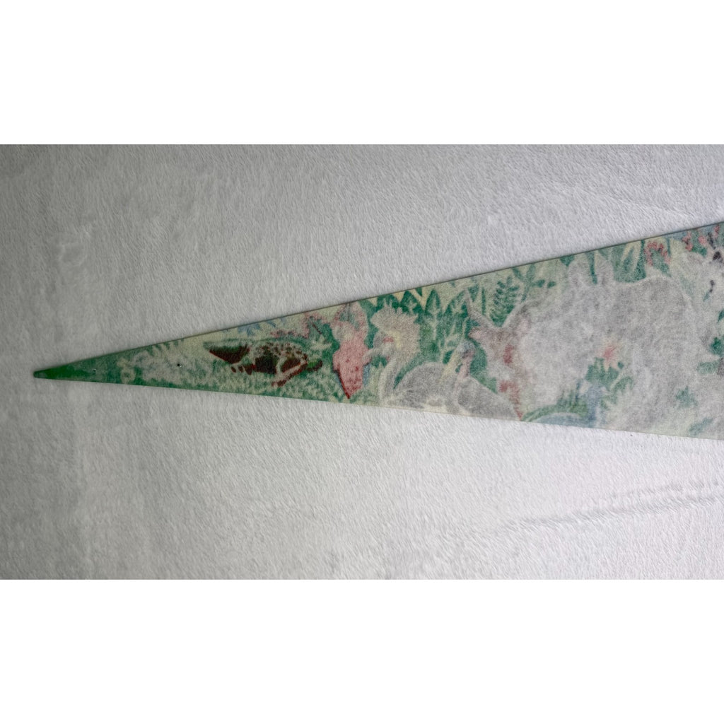 Vintage Lion Country Safari Pennant West Palm Beach Florida Souvenir Flag