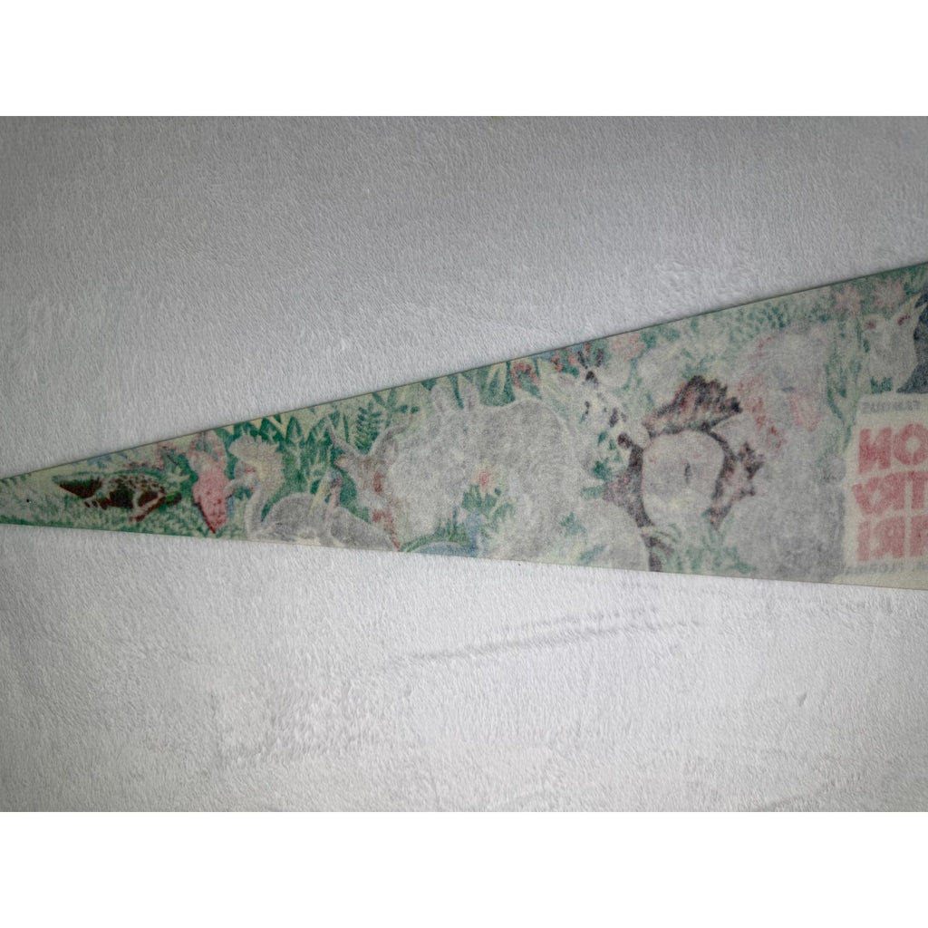 Vintage Lion Country Safari Pennant West Palm Beach Florida Souvenir Flag