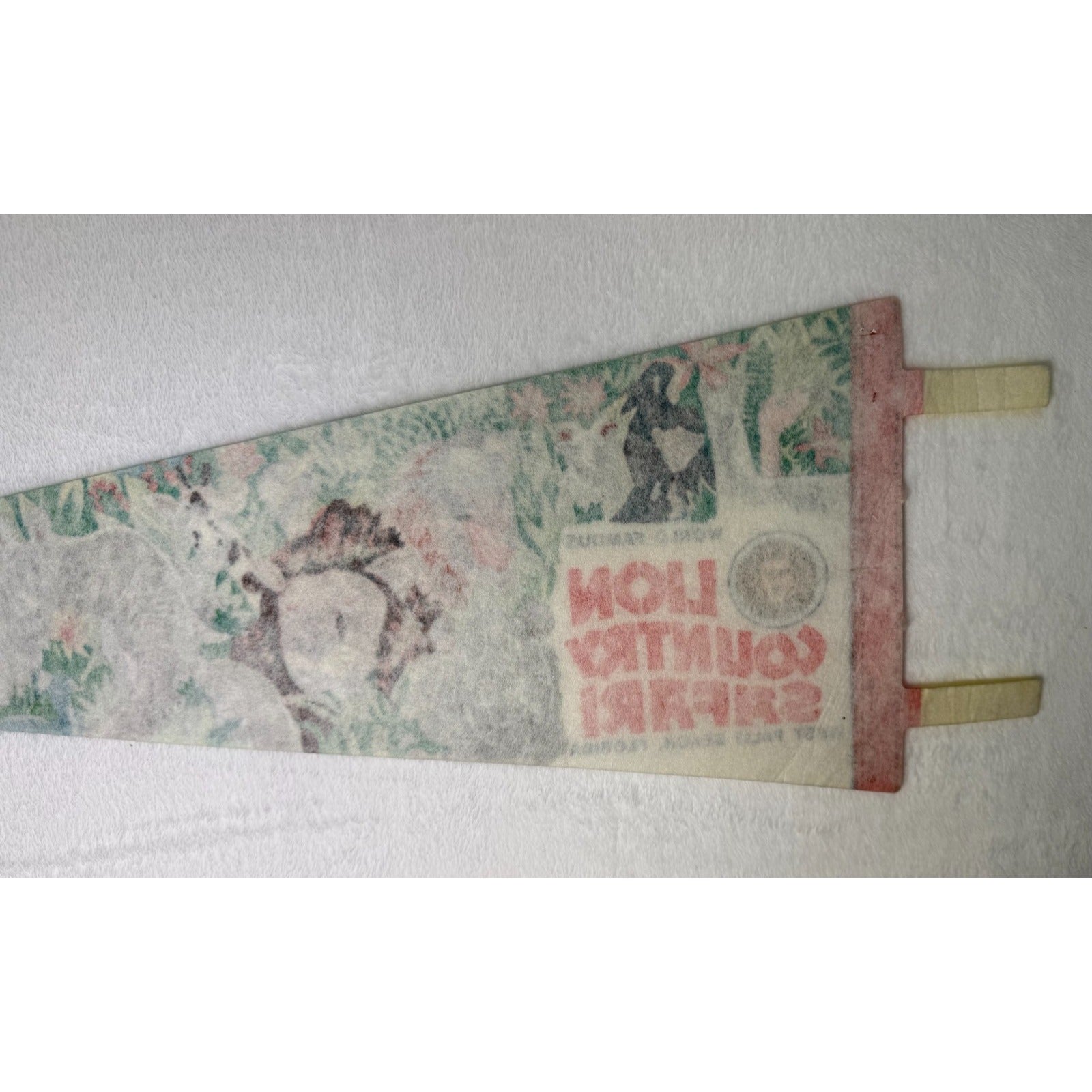 Vintage Lion Country Safari Pennant West Palm Beach Florida Souvenir Flag