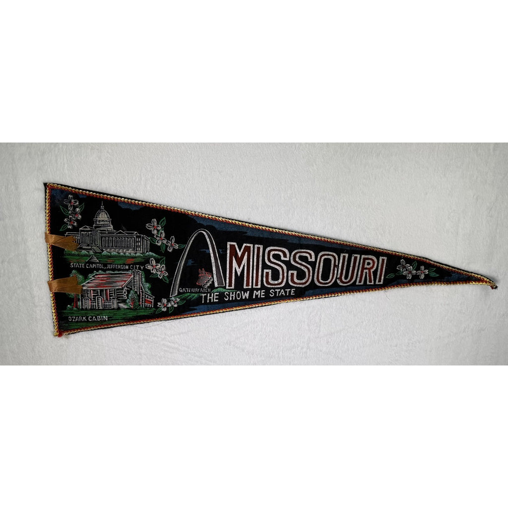 Vintage Missouri State "The Show Me Sate" pennant Made in Japan