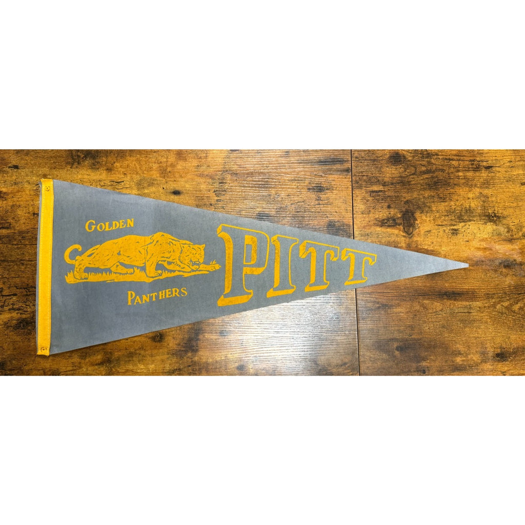 Vintage University of Pittsburgh PITT Golden Panthers pennant