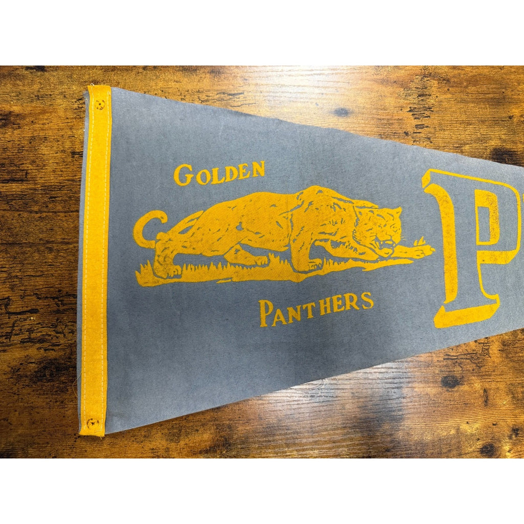 Vintage University of Pittsburgh PITT Golden Panthers pennant