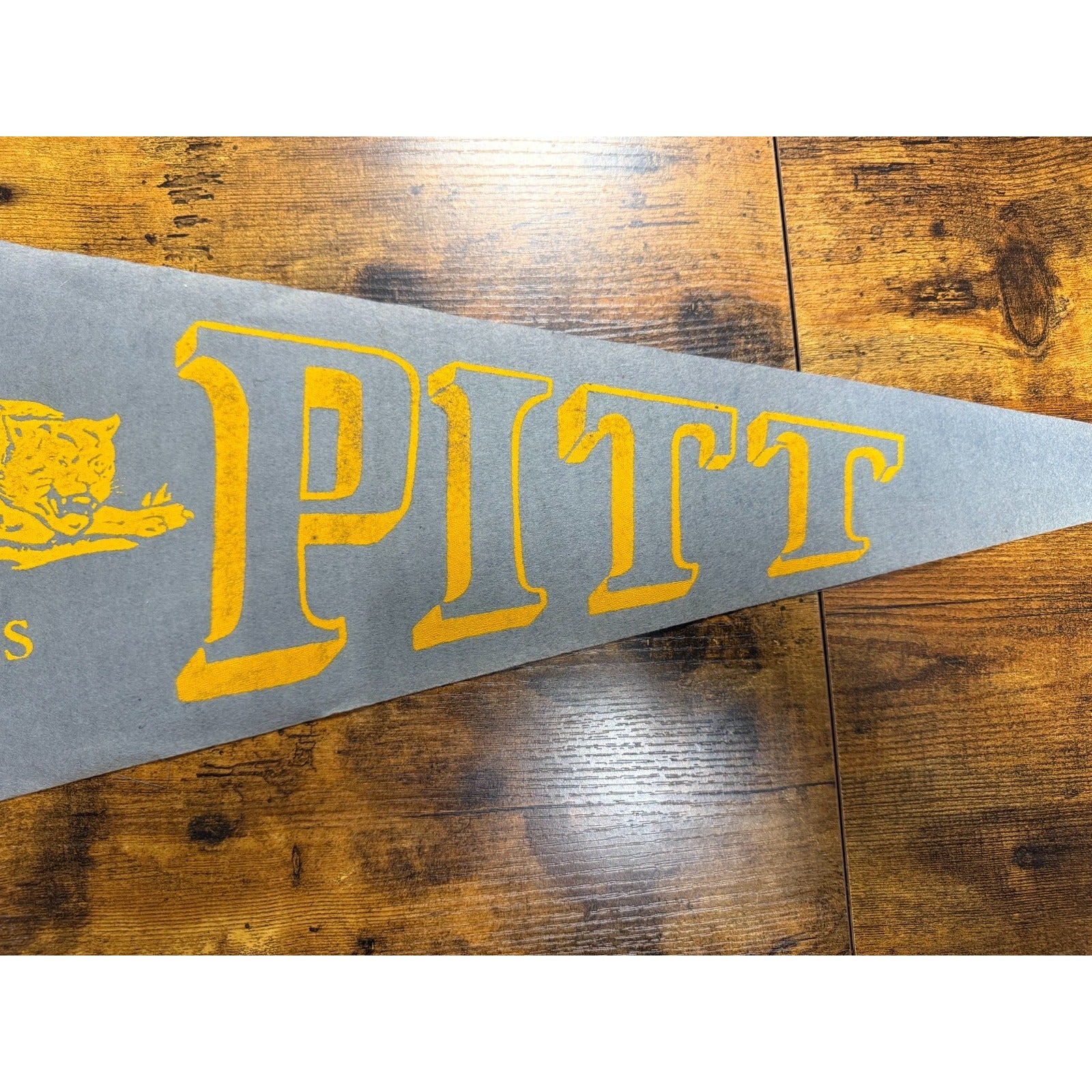 Vintage University of Pittsburgh PITT Golden Panthers pennant