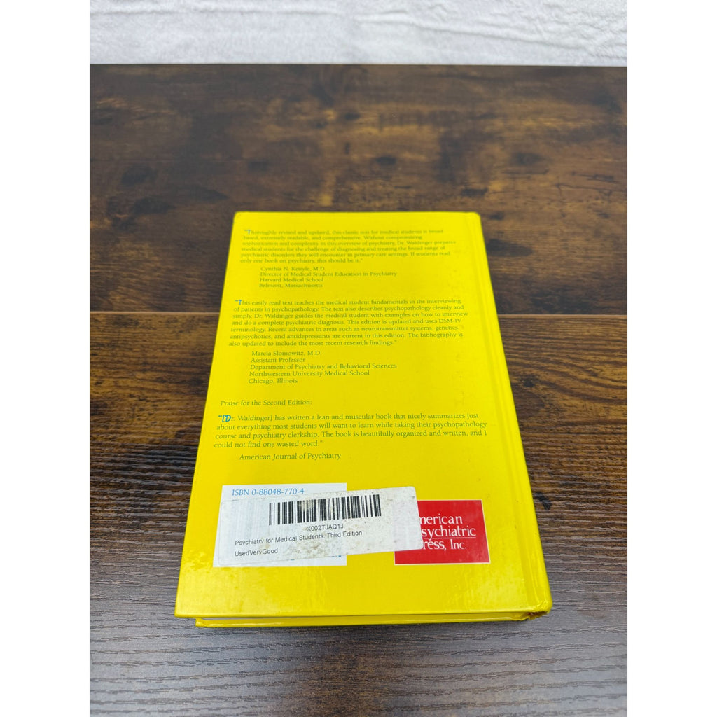 Psychiatry For Medical Students Third Edition By Robert J. Waldinger M.D. Hardback
