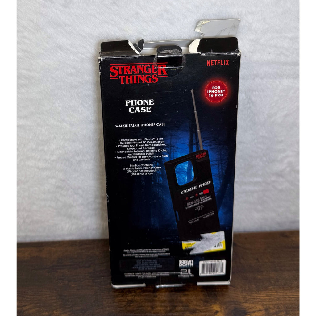 New open box Stranger Things walk-in talkie case for iPhone 16 pro