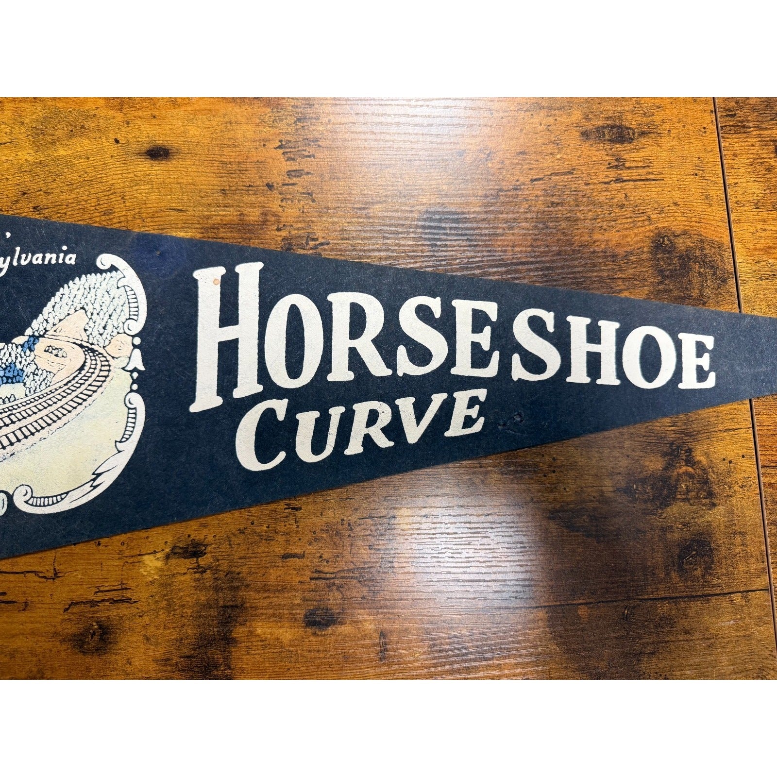Vintage Horseshoe Curve Altoona, Pennsylvania pennant