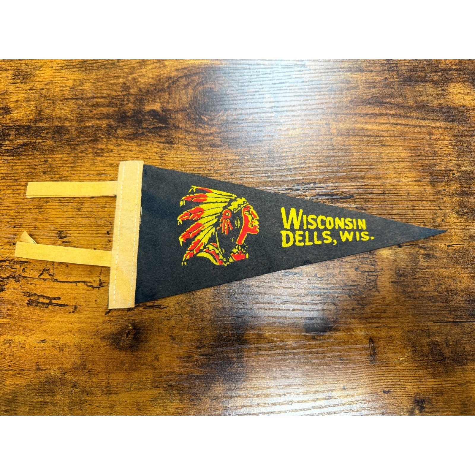 Vintage Wisconsin Dells, Wisconsin mini pennant