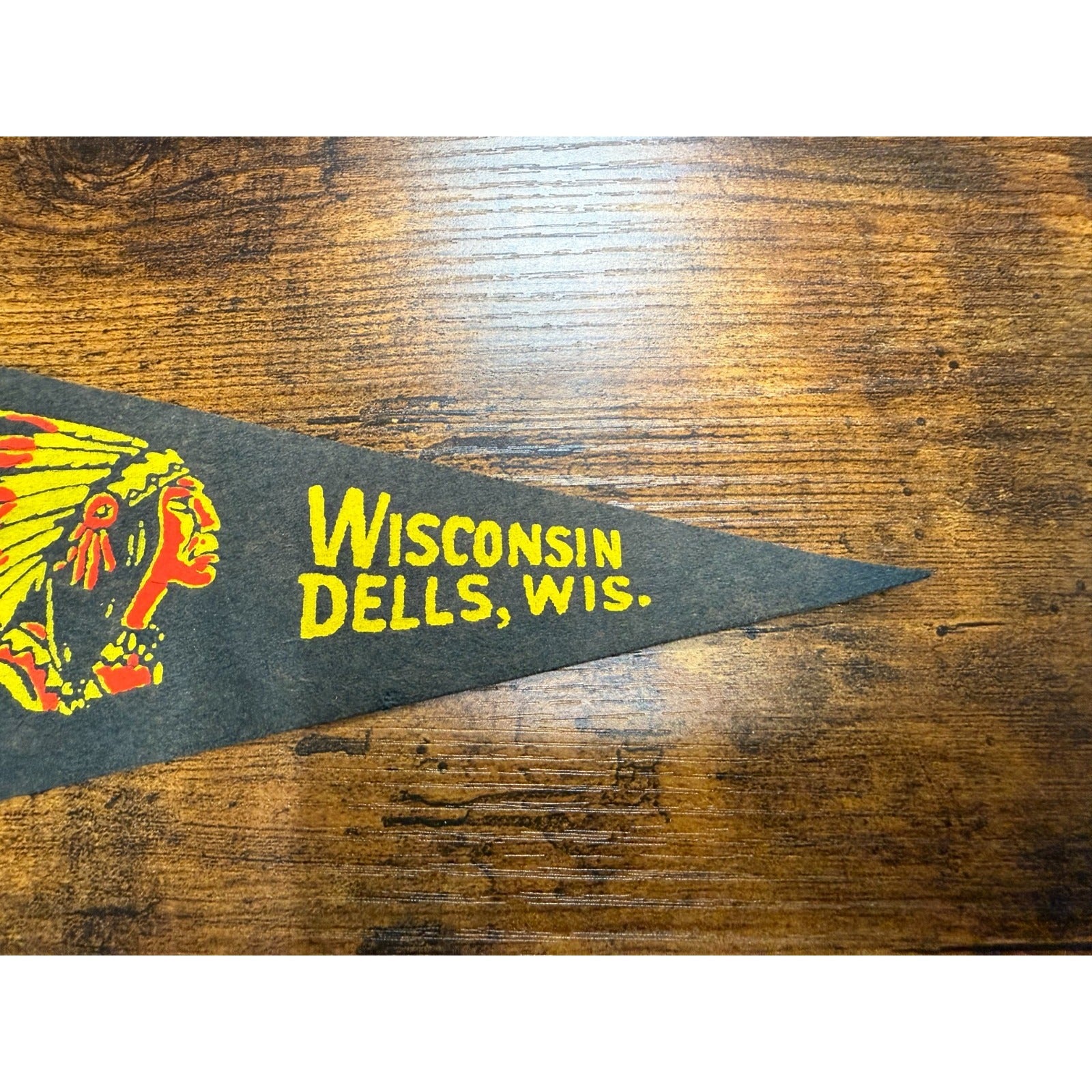 Vintage Wisconsin Dells, Wisconsin mini pennant