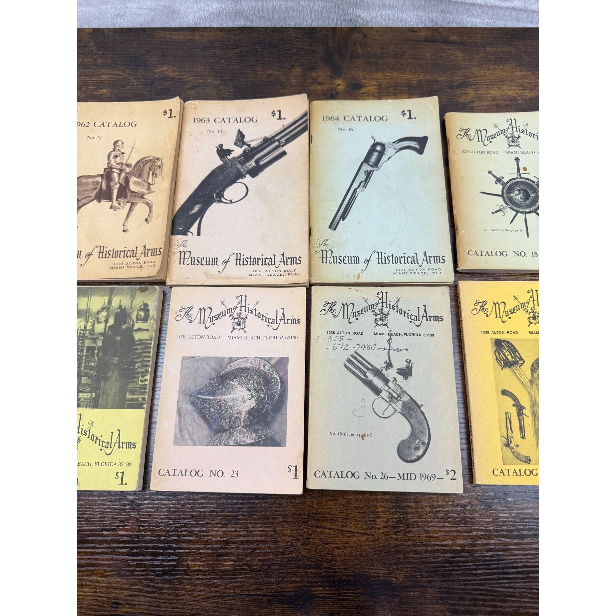Vintage Museum Of Historical Arms Catalogs 1961-1994 Lot Of 13 Historical Weaponry & Collectibles Guides