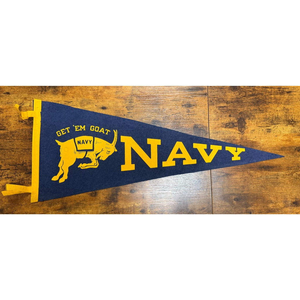 Vintage Navy "Get 'em Goat" pennant