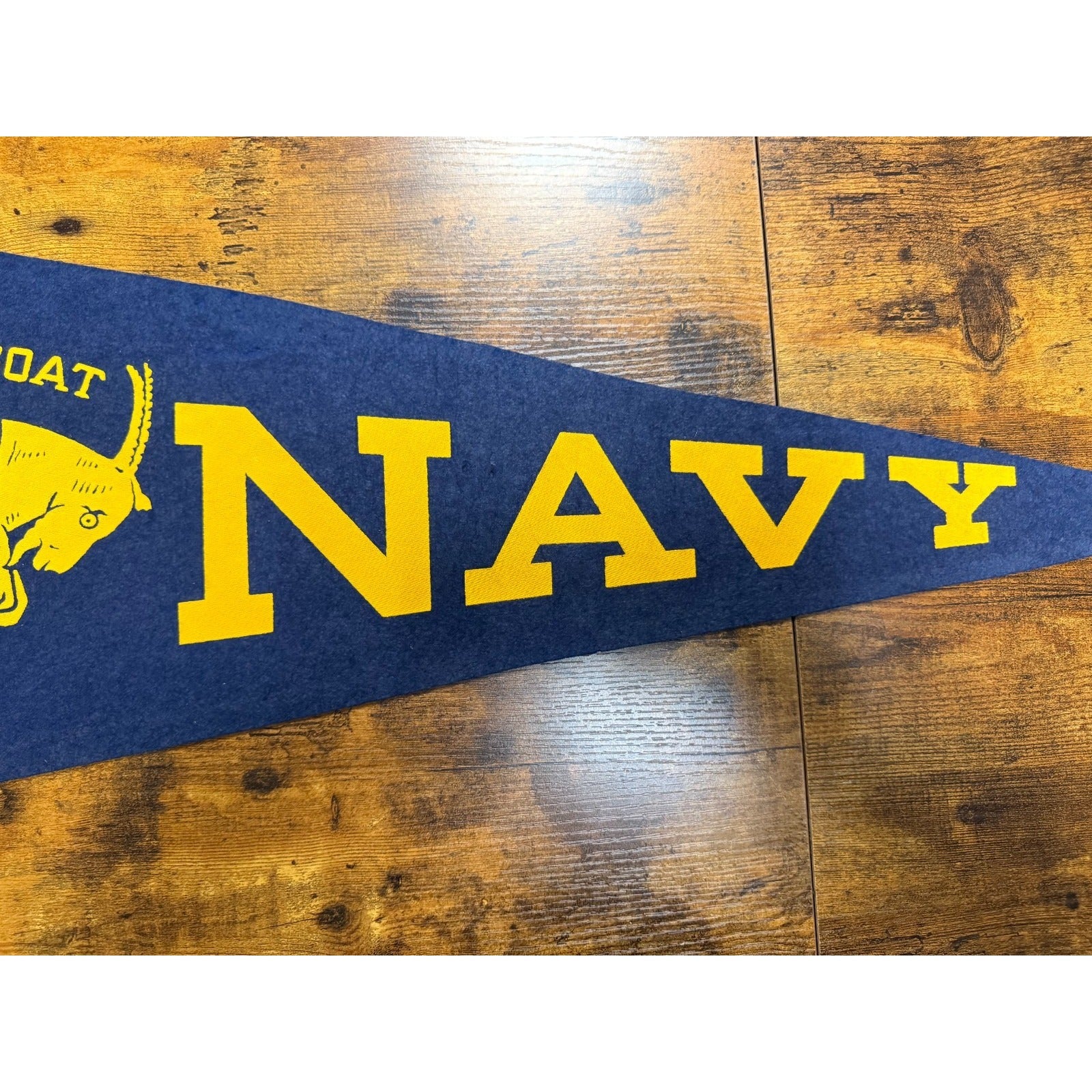 Vintage Navy "Get 'em Goat" pennant