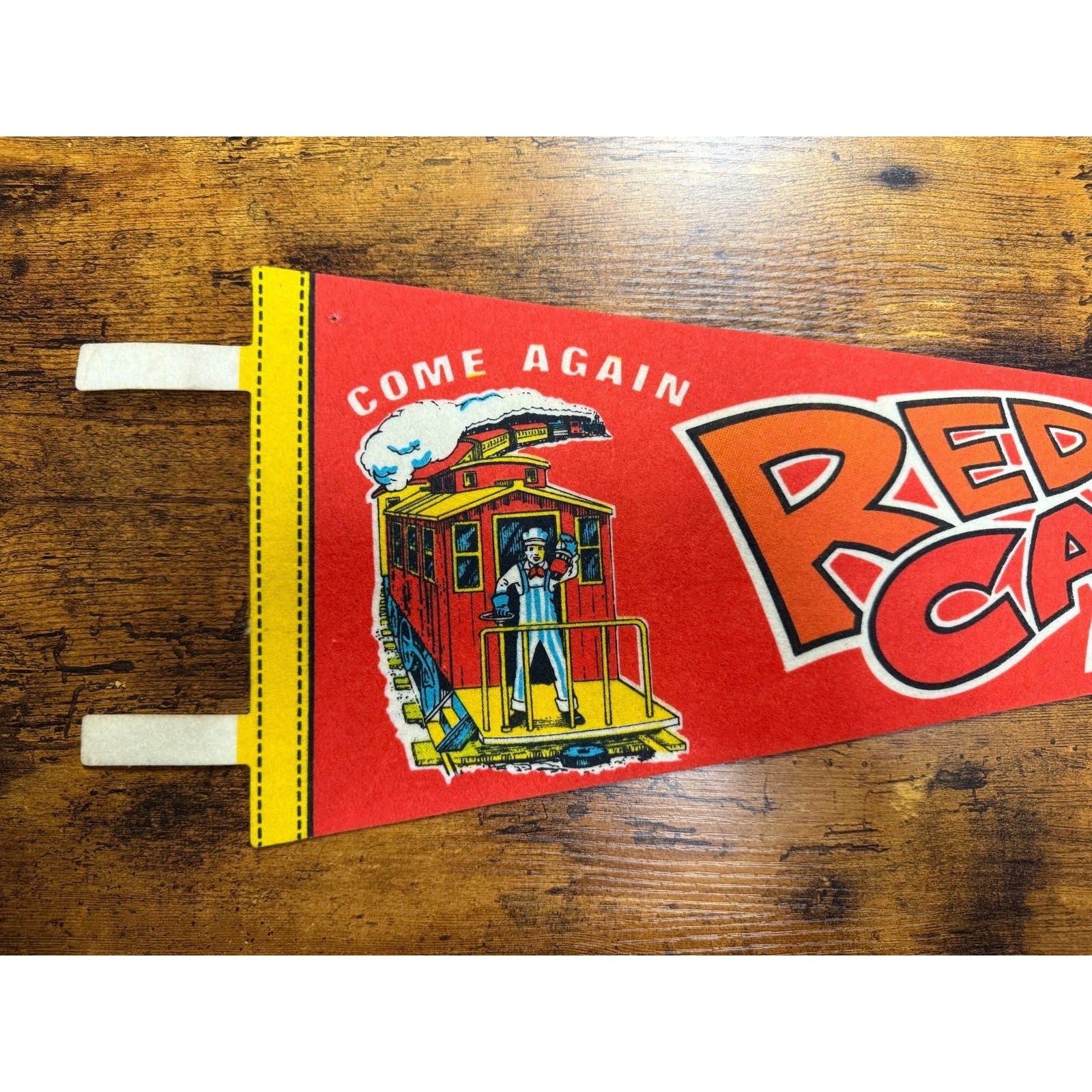 Vintage Red Caboose Motel Strasburg, Pa pennant