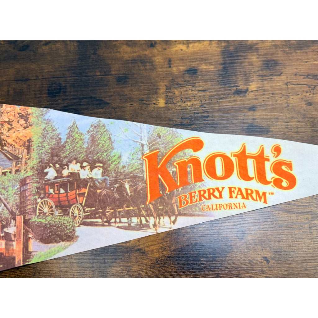 Vintage Collector's Series Knott's Berry Farm, California Pennant 29.5 inches