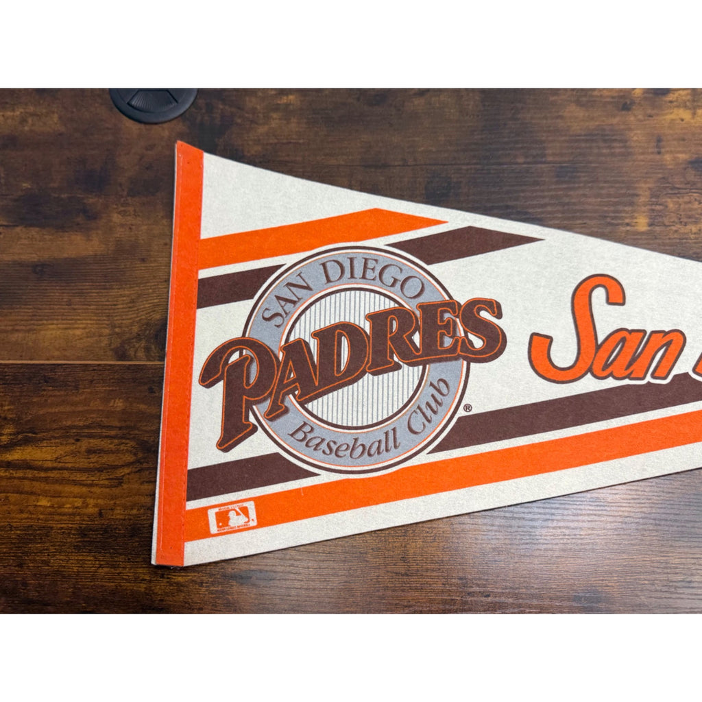 San Diego Padres Vintage MLB Felt Pennant Baseball Memorabilia 30 inches