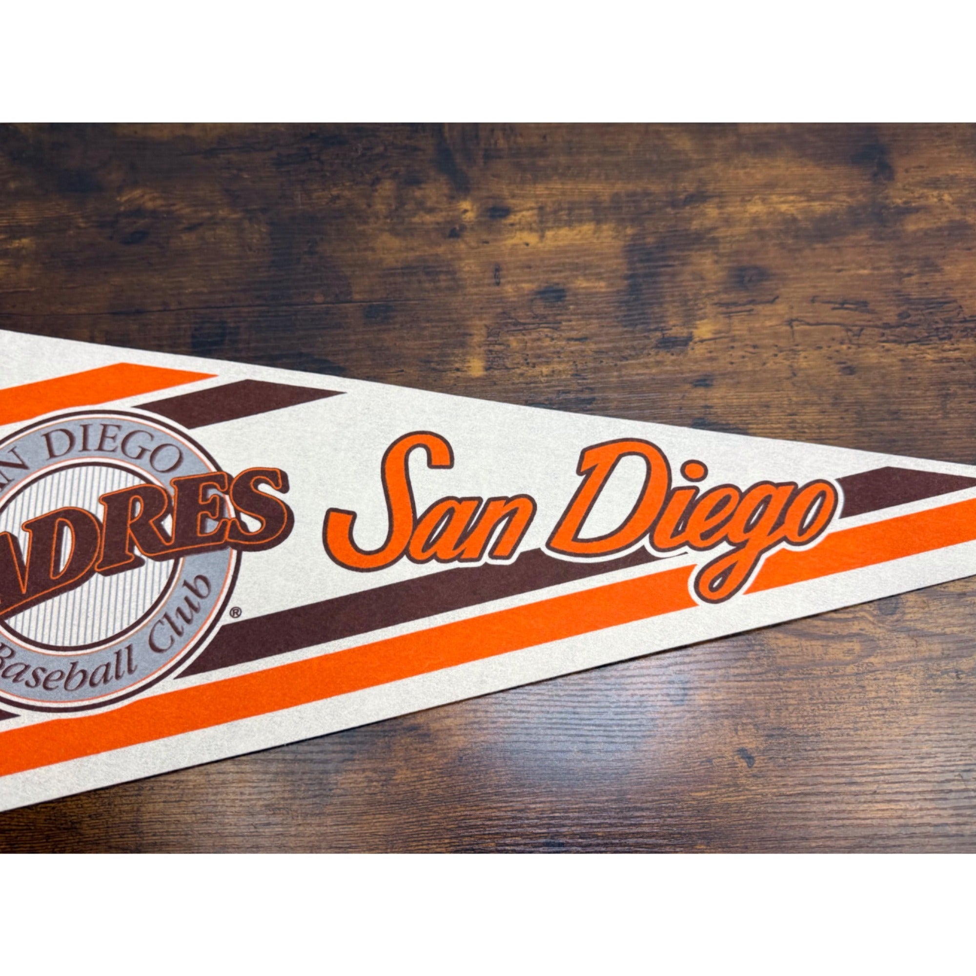 San Diego Padres Vintage MLB Felt Pennant Baseball Memorabilia 30 inches