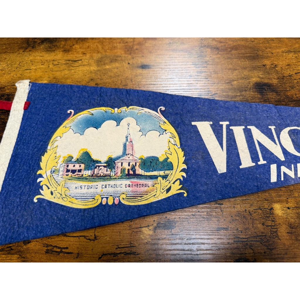 Vintage Vincennes, Indiana pennant