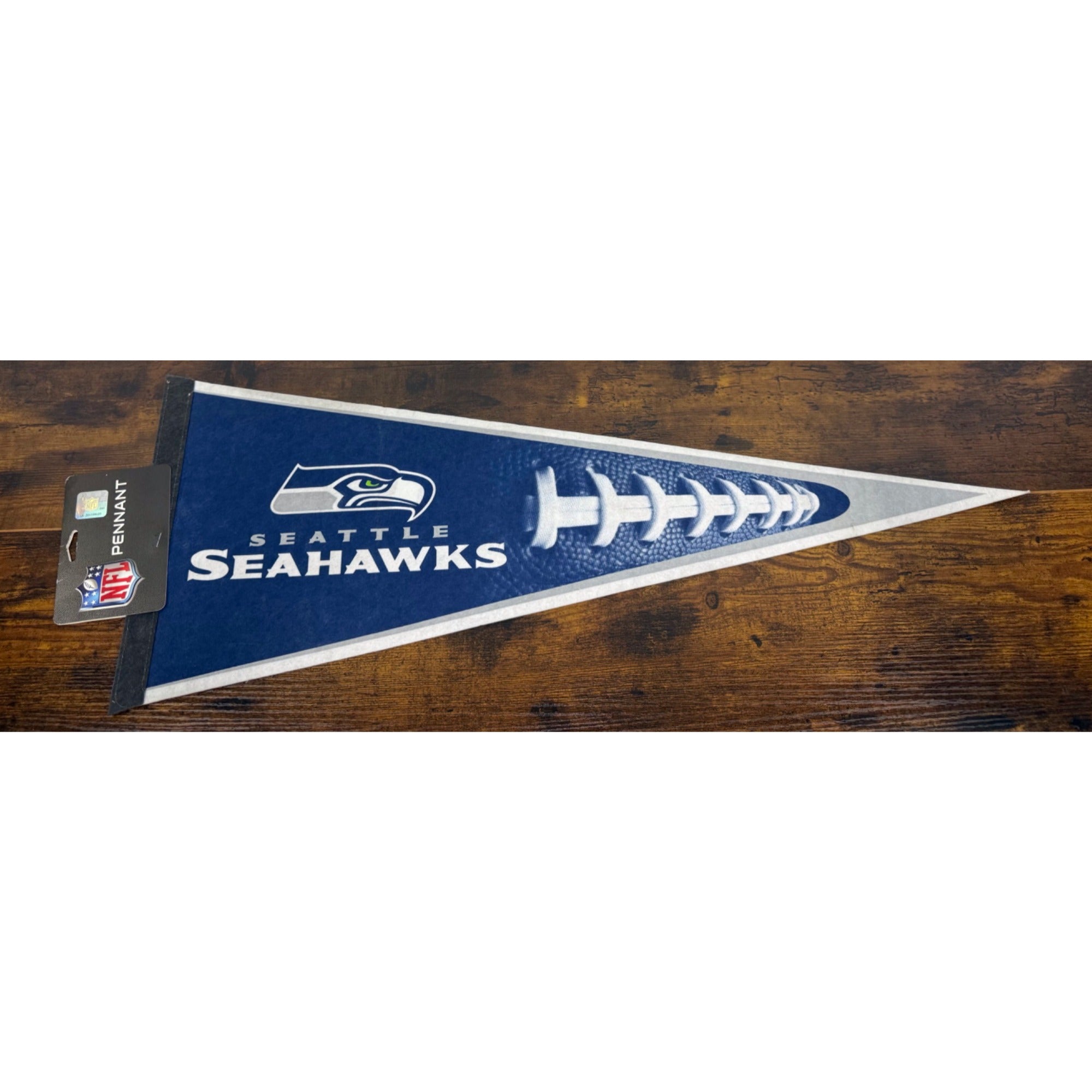 Seattle Seahawks NFL Football Team Logo Felt Pennant Flag - Officially Licensed Blue & White Design