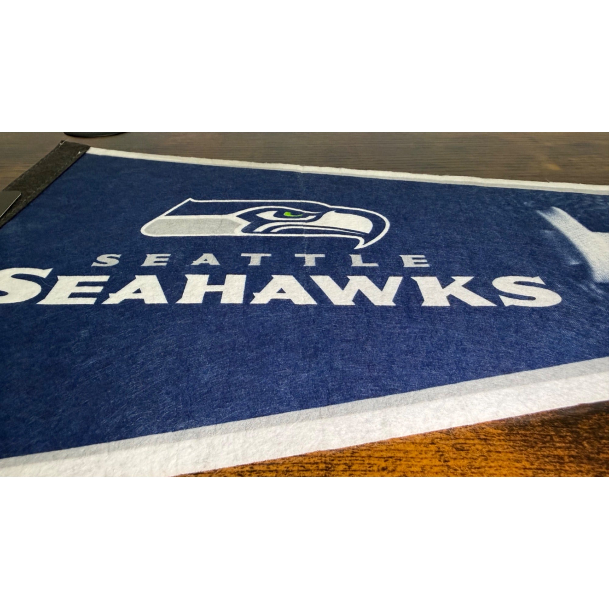 Seattle Seahawks NFL Football Team Logo Felt Pennant Flag - Officially Licensed Blue & White Design