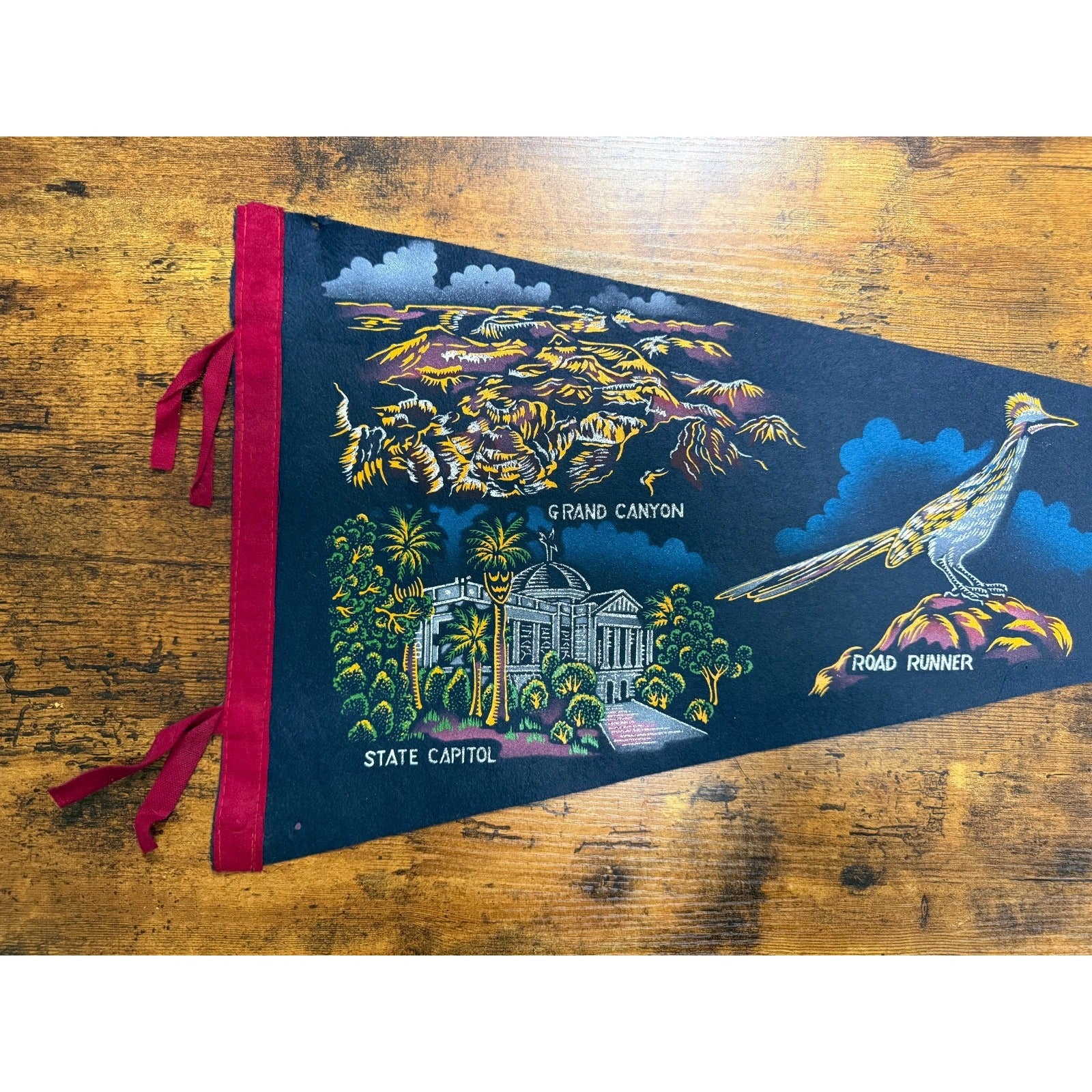 Vintage Arizona The Grand Canyon State pennant
