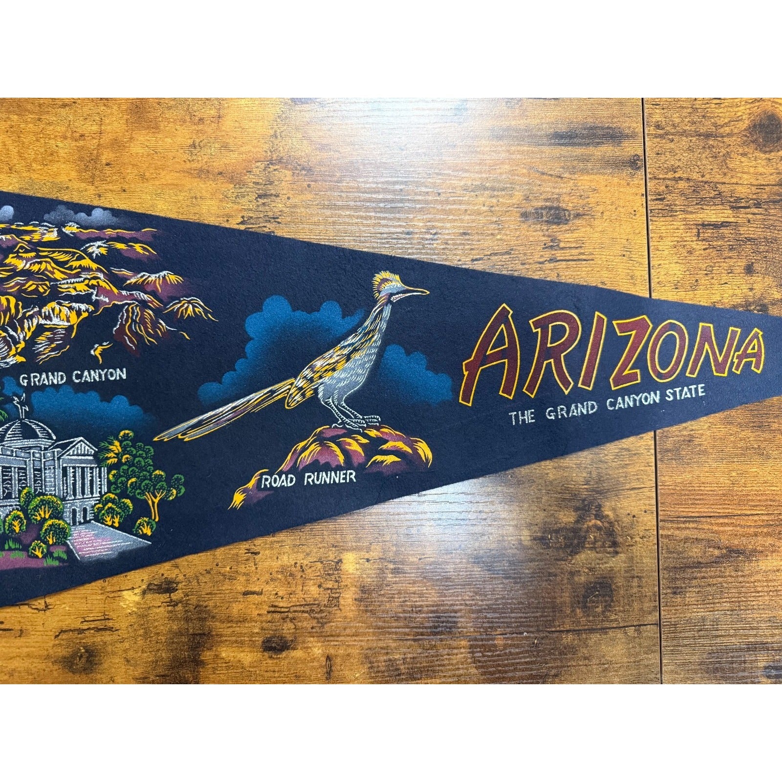 Vintage Arizona The Grand Canyon State pennant