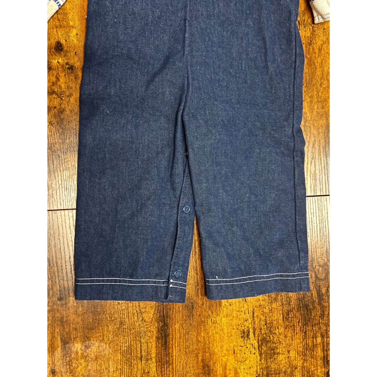 Vintage Carter's denim overalls with big boy sweater size 18 months