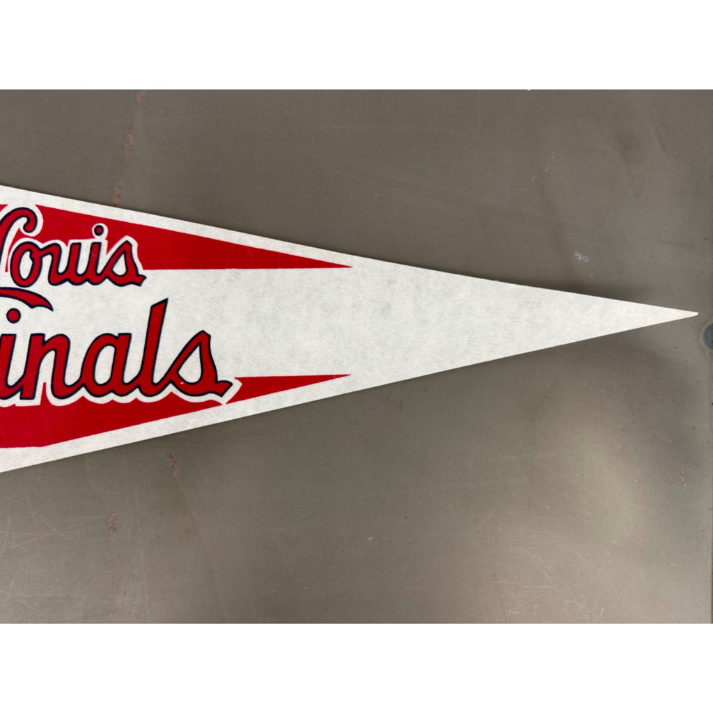 St. Louis Cardinals MLB Licensed Felt Pennant With Bird & Bat Design 30" Vintage Red/White