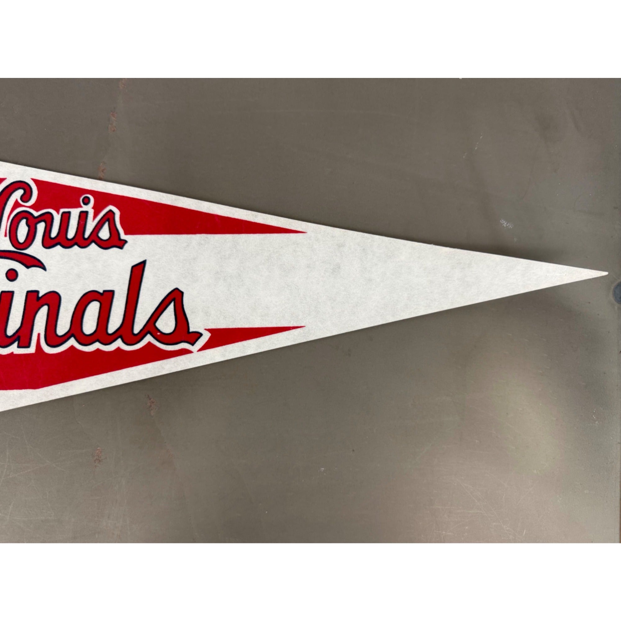 St. Louis Cardinals MLB Licensed Felt Pennant With Bird & Bat Design 30" Vintage Red/White