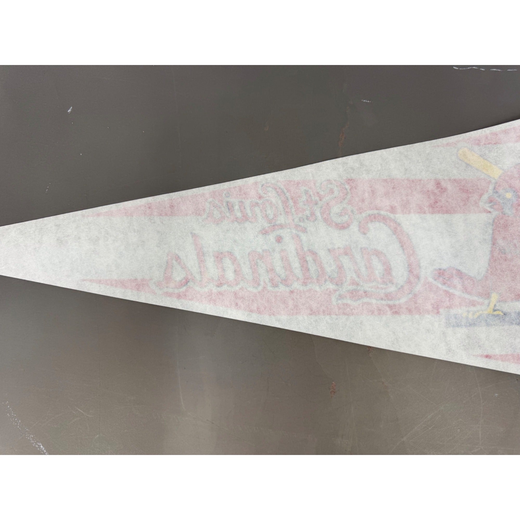 St. Louis Cardinals MLB Licensed Felt Pennant With Bird & Bat Design 30" Vintage Red/White