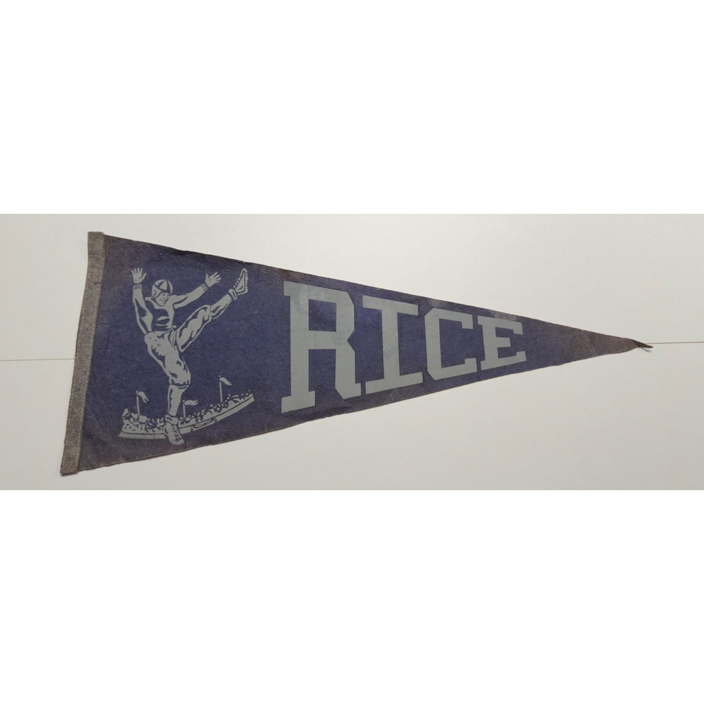 Vintage Rice football pennant