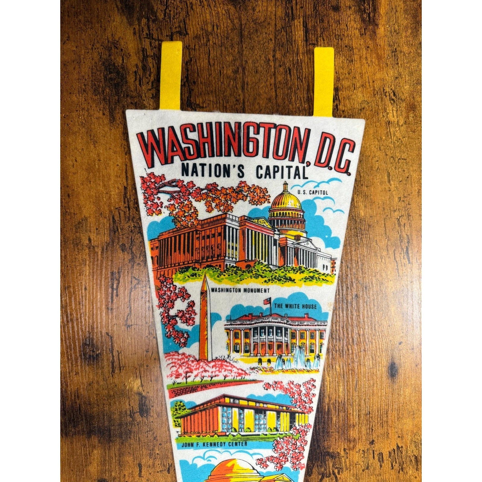 Vintage Washington D.C. pennant vertical